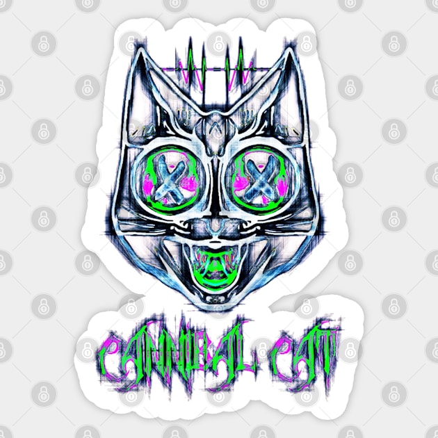 Cannibal Cat Logo Sticker by 2ndEnd